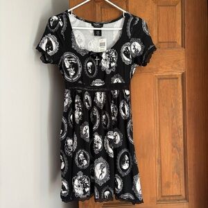 NEW Thorn & Fable XS Grimms Fairy Tales Cameo Dark Goth Babydoll Dress Novelty